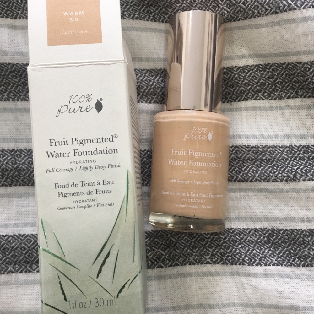 100% Pure Fruit Pigmented Water Foundation warm 3